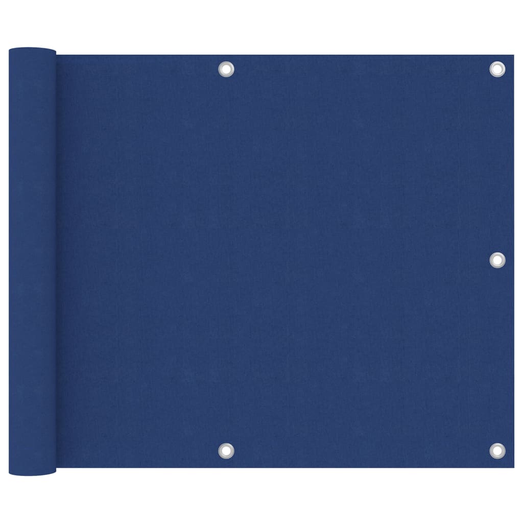 Écran de balcon Vidaxl 75x500 cm Oxford tissu bleu