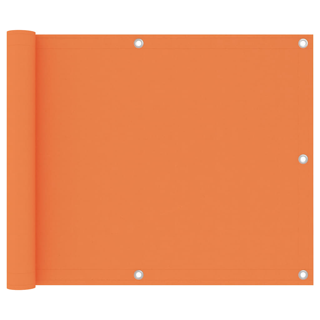 Écran de balcon Vidaxl 75x600 cm Oxford Fabric Orange