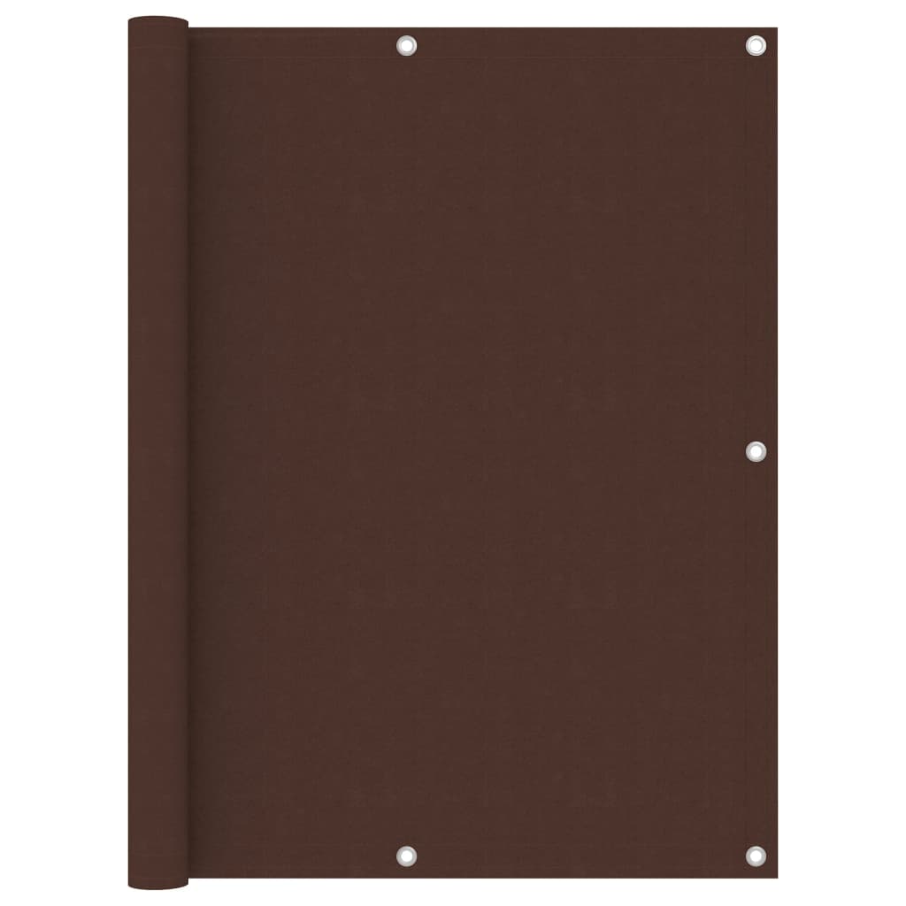 Écran de balcon Vidaxl 120x600 cm Oxford tissu brun