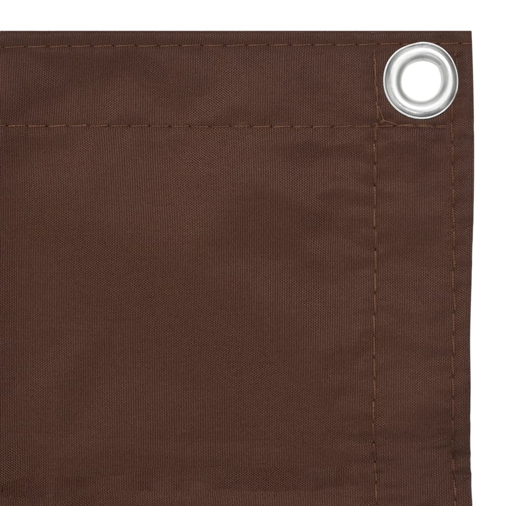 Écran de balcon Vidaxl 120x600 cm Oxford tissu brun