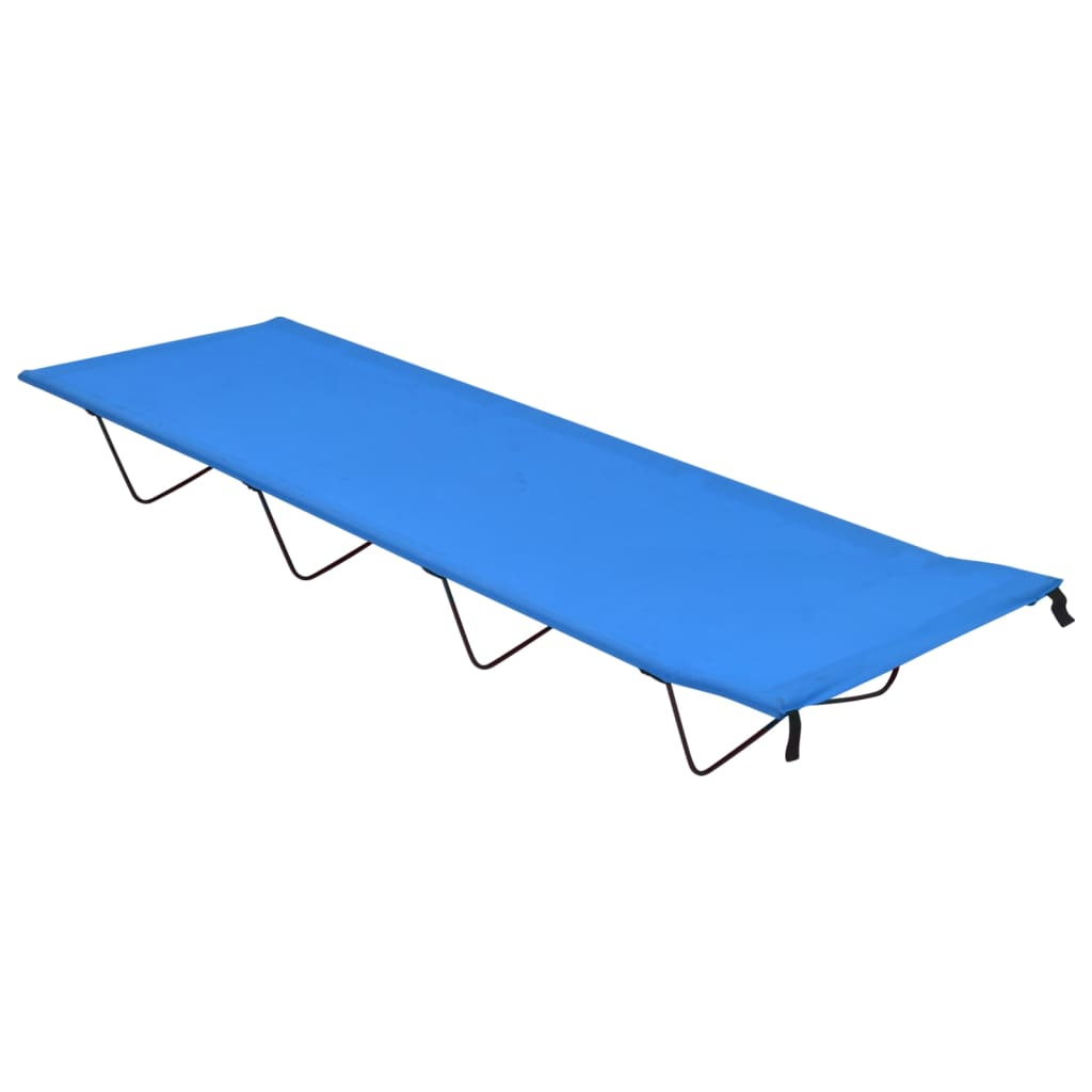 Vidaxl Camp Lits 2 ST 180X60X19 CM Tissu oxford et bleu en acier