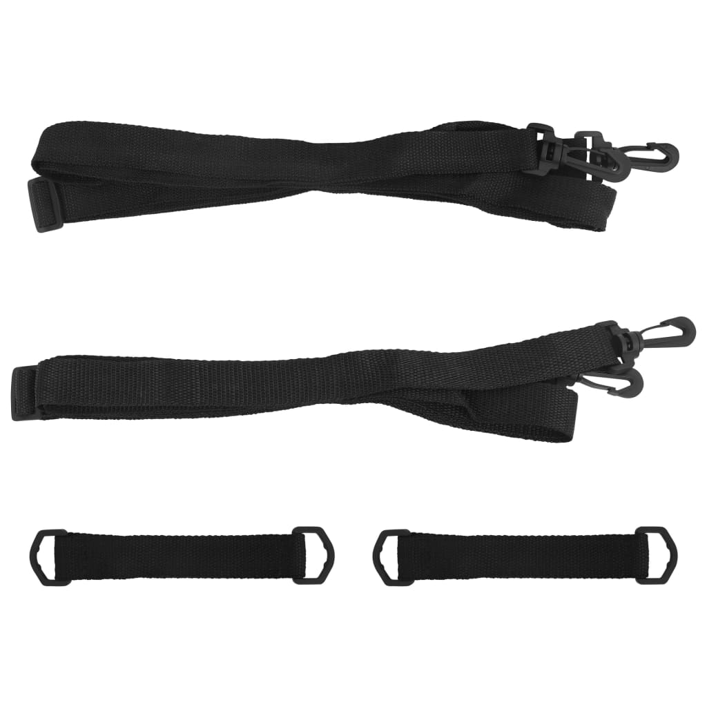 Vidaxl Wind Protection Pney Set pour parasol Polypropylène noir
