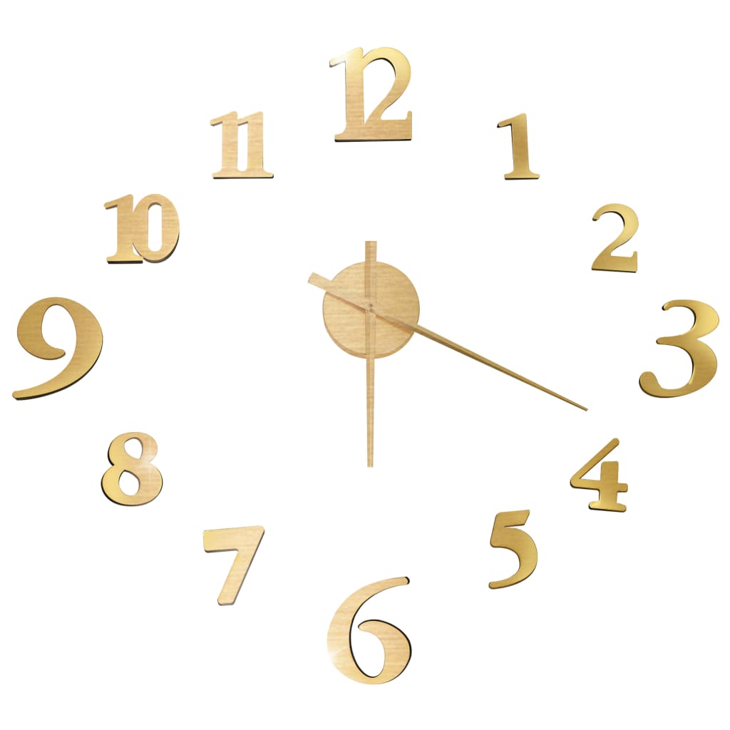Vidaxx horloge murale 3D moderne XXL 100 cm doré