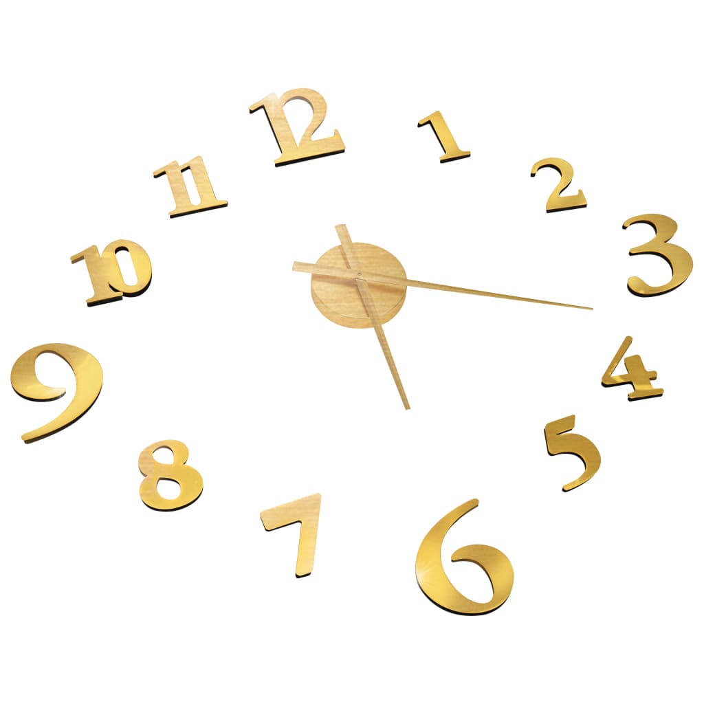 Vidaxx horloge murale 3D moderne XXL 100 cm doré