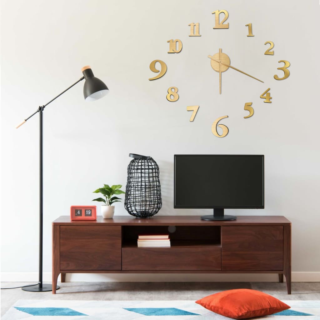 Vidaxx horloge murale 3D moderne XXL 100 cm doré
