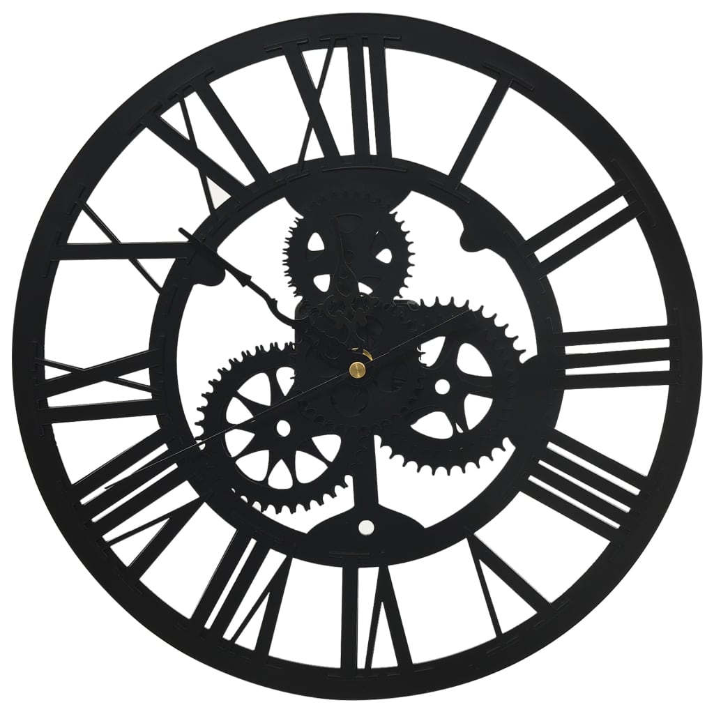 VidaXL horloge murale 30 cm acrylique noir
