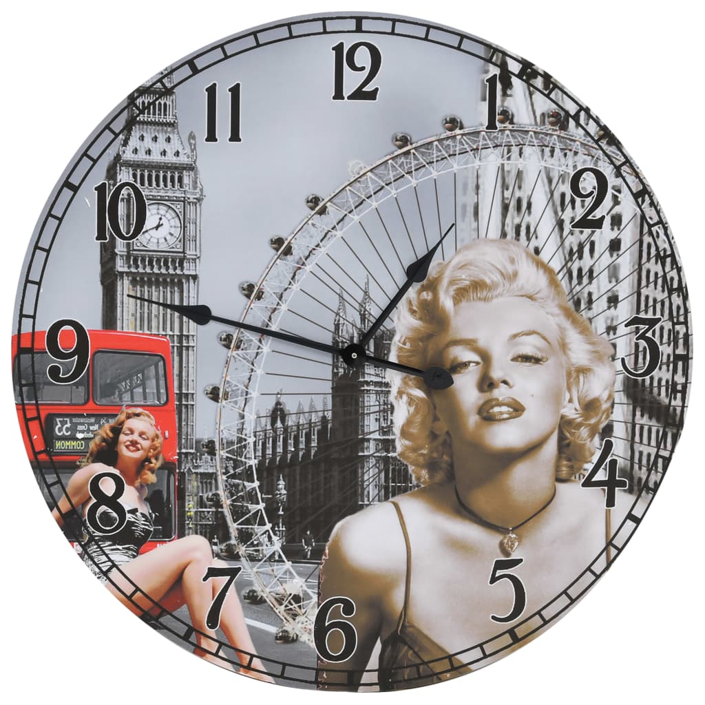 VidaXL horloge murale style vintage 60 cm