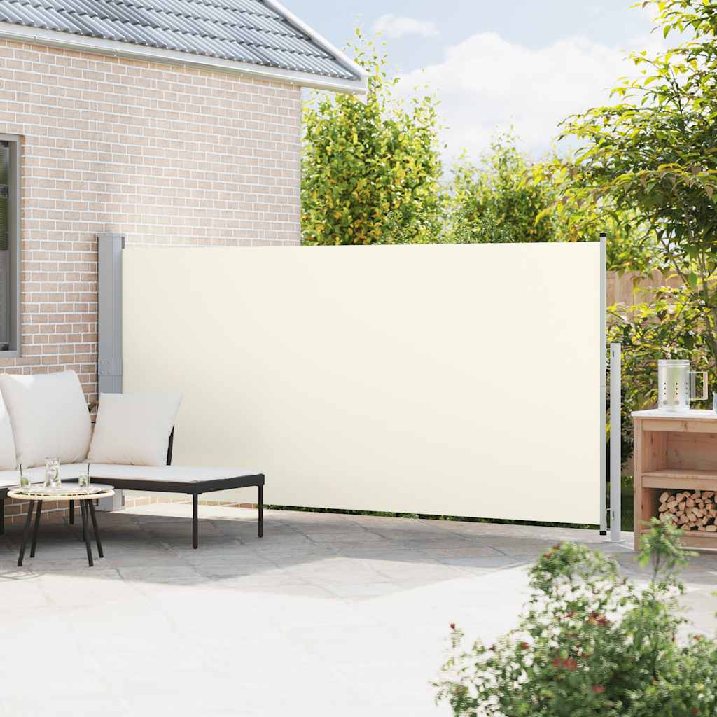 Écran de jardin vidaxl extensible 180x500 cm Crème -Colored