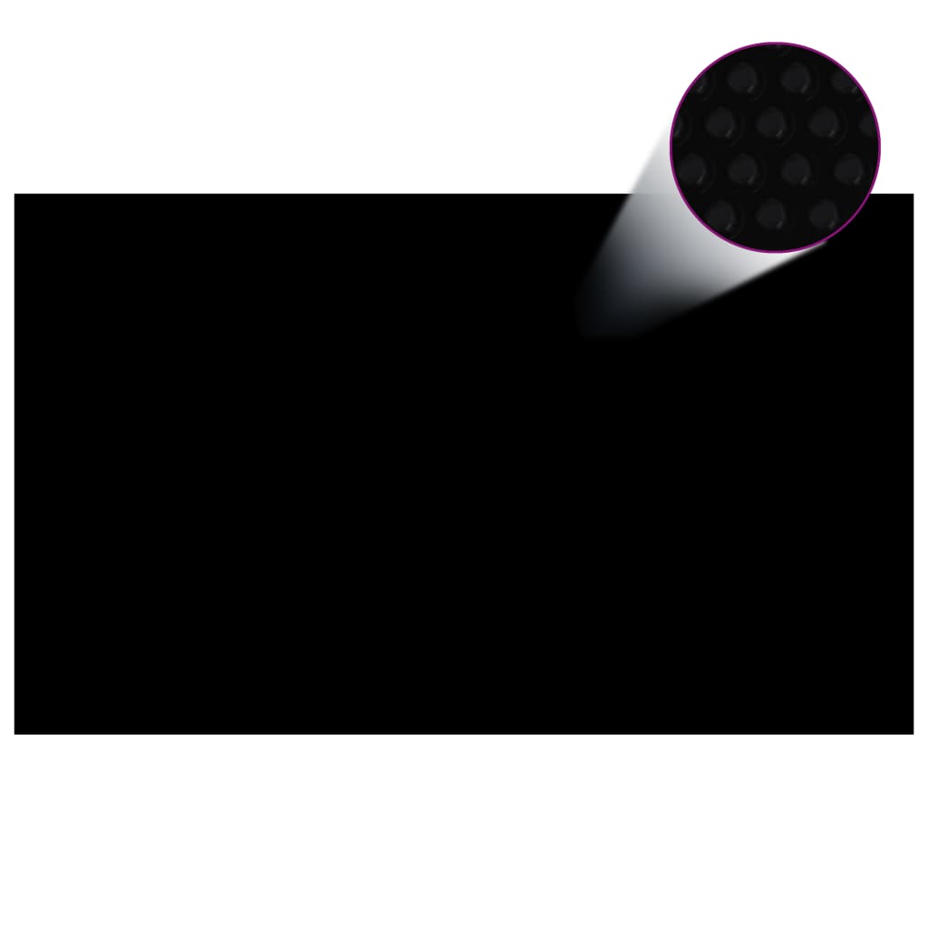 Vidaxl Pool Foil solaire flottant 1000x600 cm PE noir et bleu