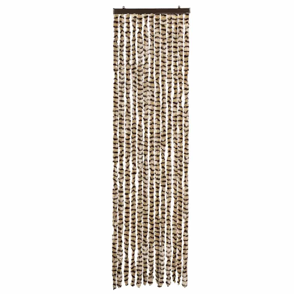 Vidaxl Fly Curtain 56x185 cm CHENILLE BEIGE et BRORN