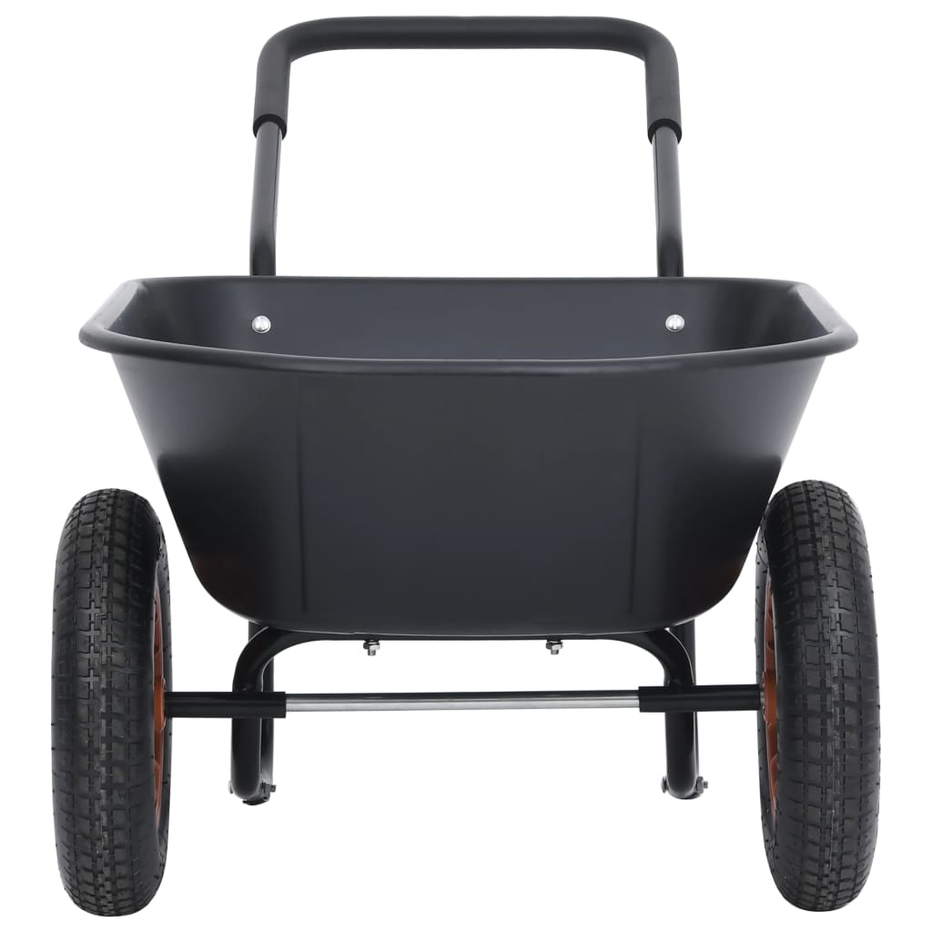 Vidaxl Wheelbarrow 100 kg 78 L noir et orange