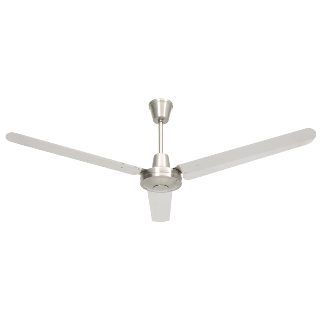 Ventilateur de plafond vidaxl 142 cm de couleur argentée