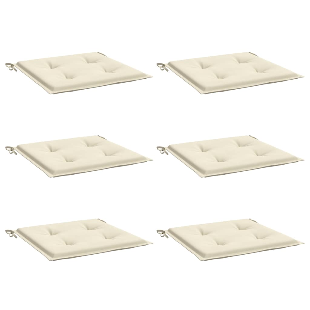 Coussins de chaise de jardin vidaxl 6 pcs 40x40x4 cm