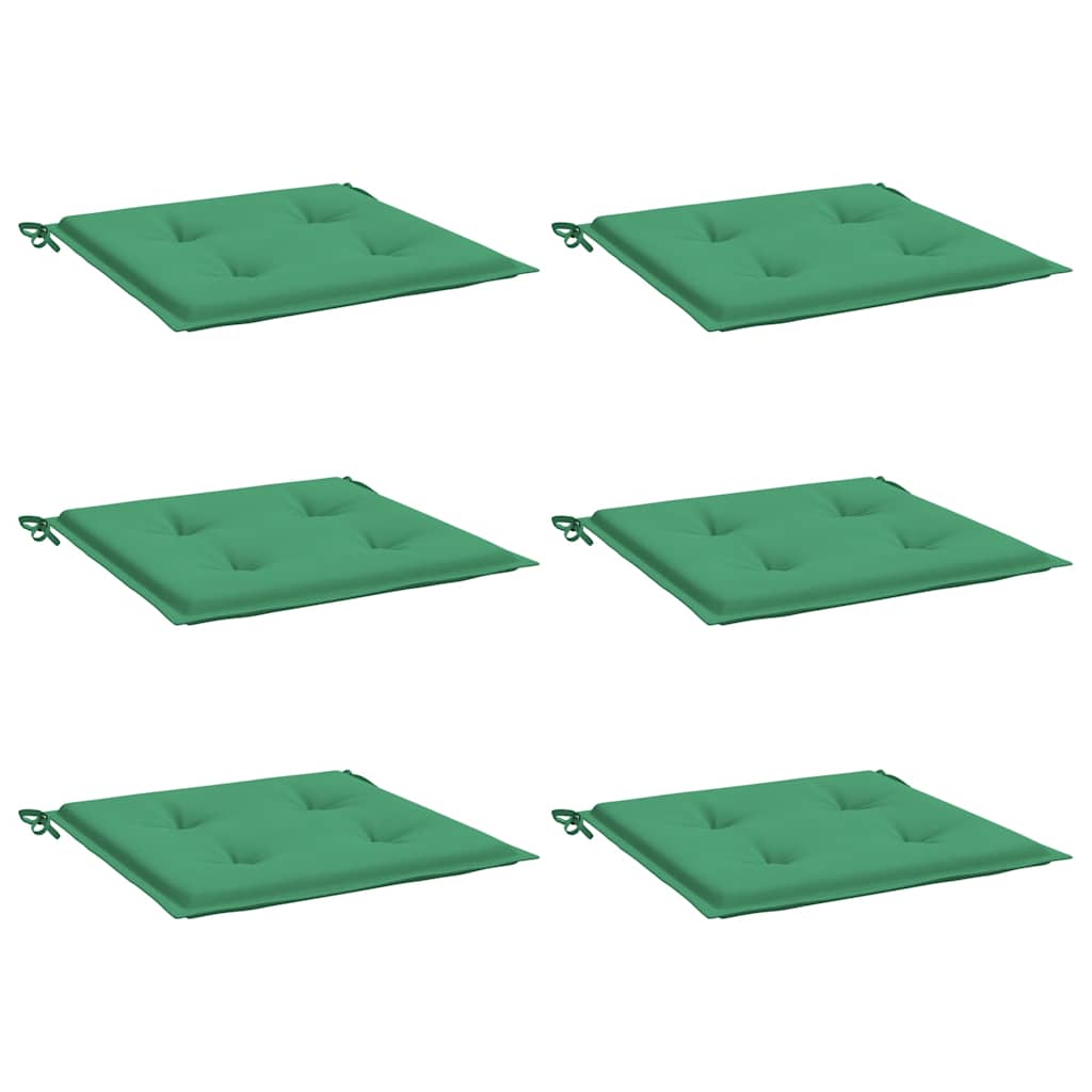 Vidaxl Garden Chair Cushions 6 ST 40X40X3 CM Oxford Fabric vert