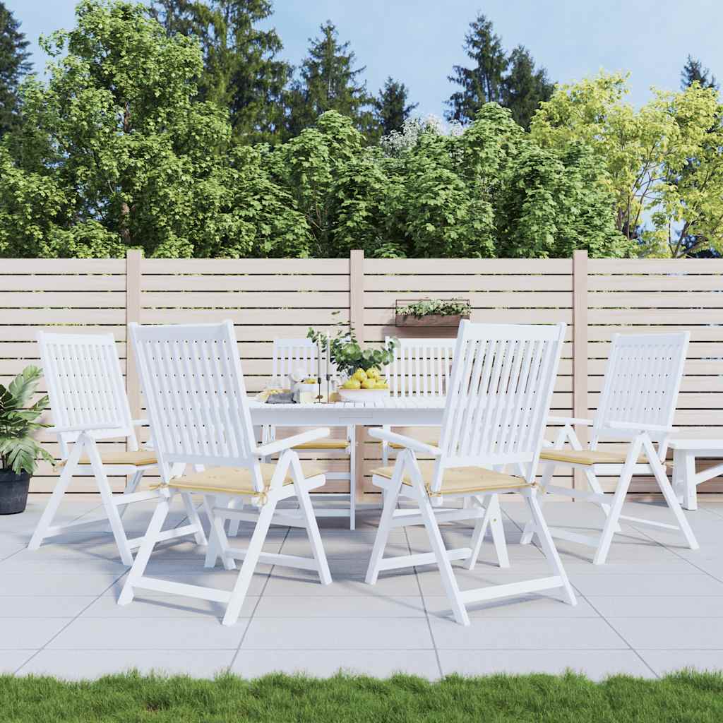 Coussins de chaise de jardin vidaxl 6 st 50x50x4 cm oxford tissu beige