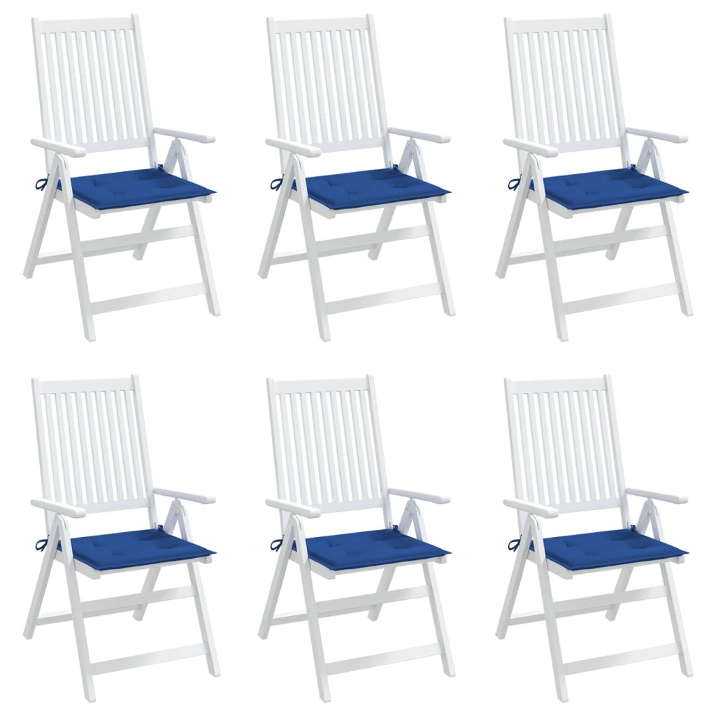 Vidaxx coussins de chaise de jardin 6 pcs 50x50x4 cm tissu oxford bleu royal