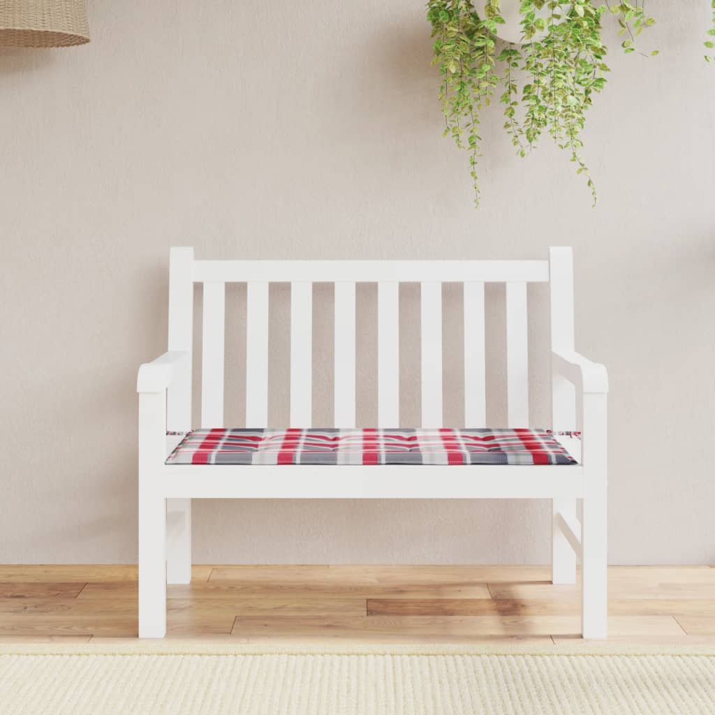 Vidaxl jardin banc coussin 120x50x3 cm oxford tissu diamant motif rouge