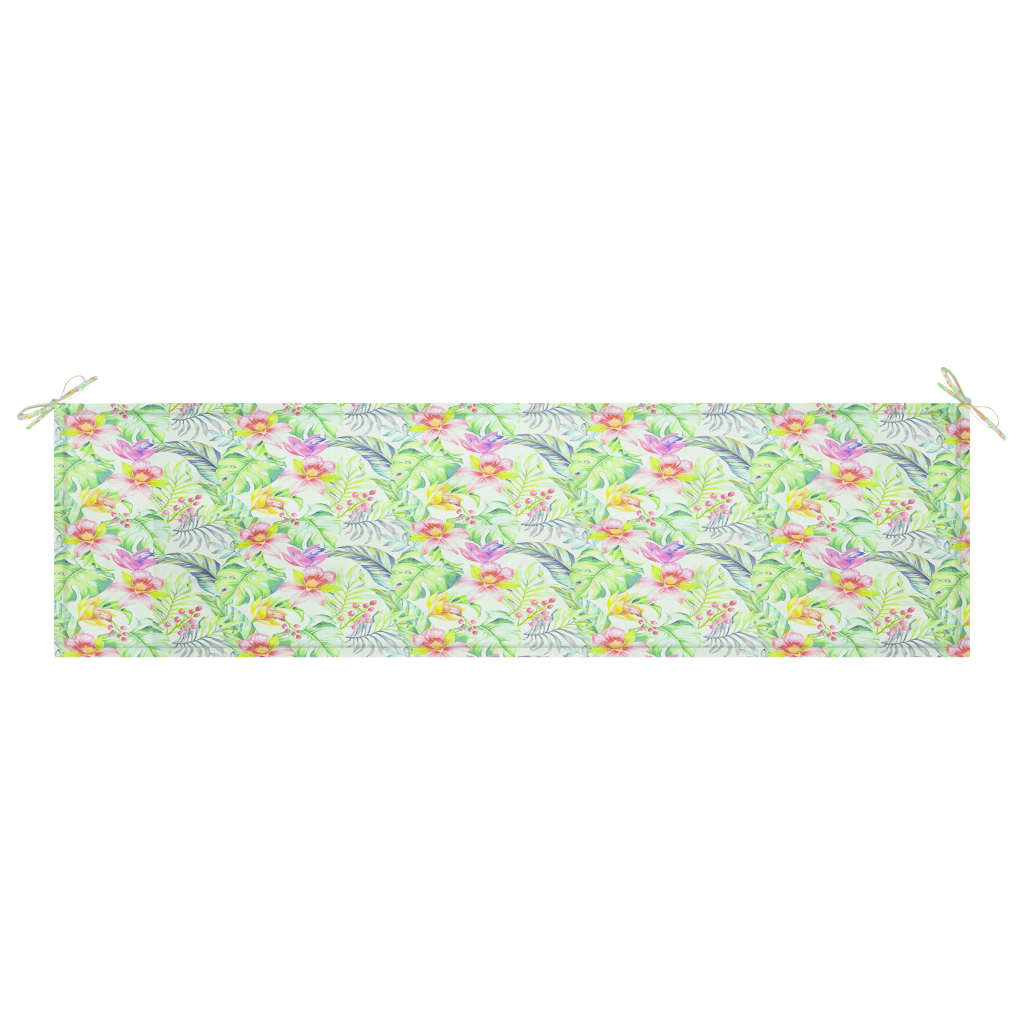Vidaxl jardin banc coussin 180x50x3 cm motif de feuille de tissu oxford