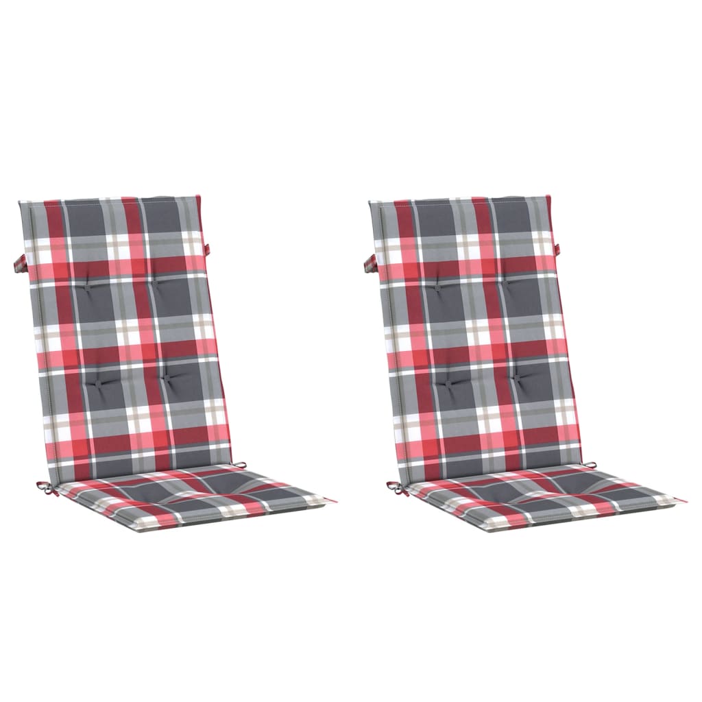 Vidaxl Garden Chair Cushions 2 PCS 120x50x3 cm Tissu Diamond Match Red