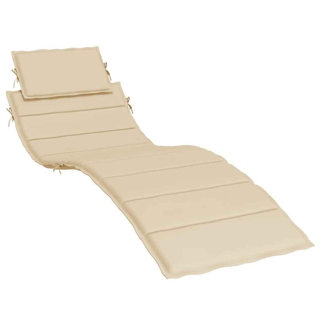 Vidaxl Lounger Cushion 186x58x4 cm Oxford Fabric Beige