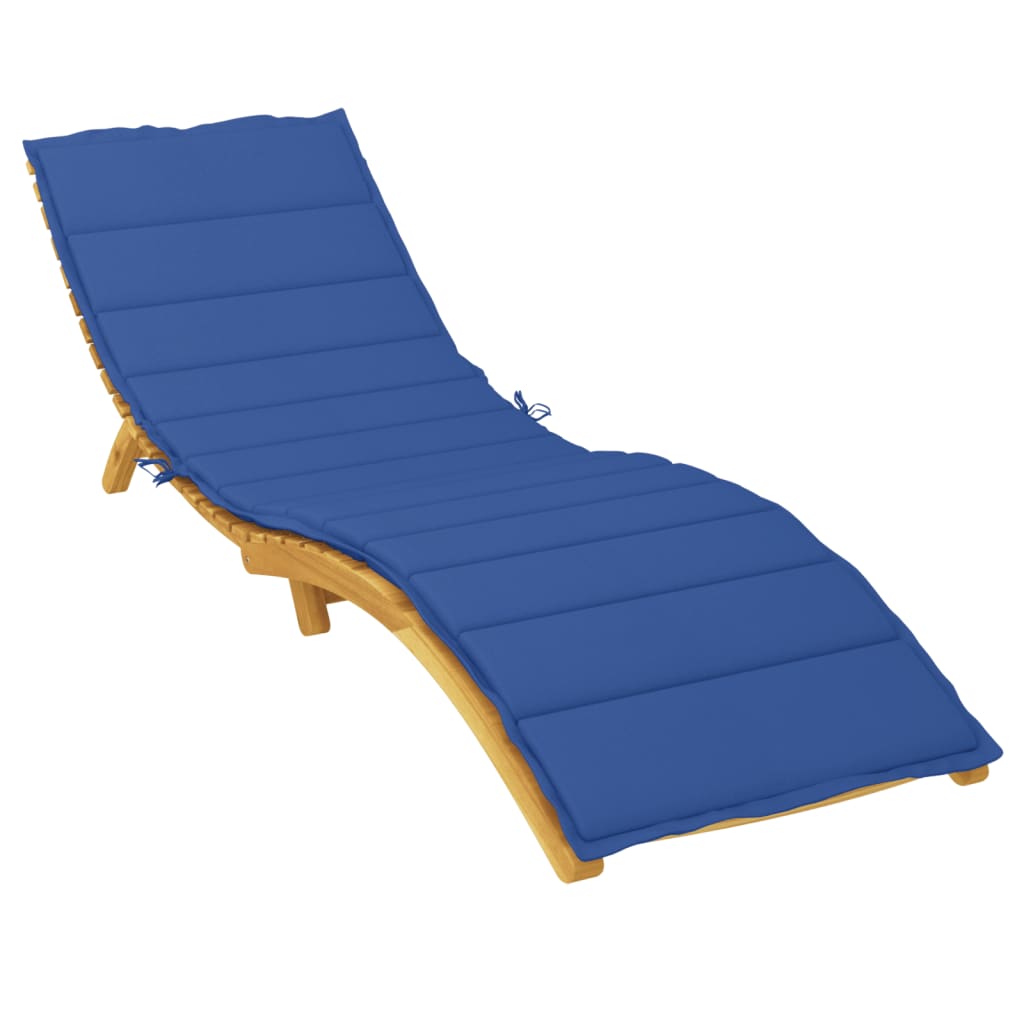 VidaXL Coussin de chaise longue 200x60x3 cm tissu oxford bleu royal