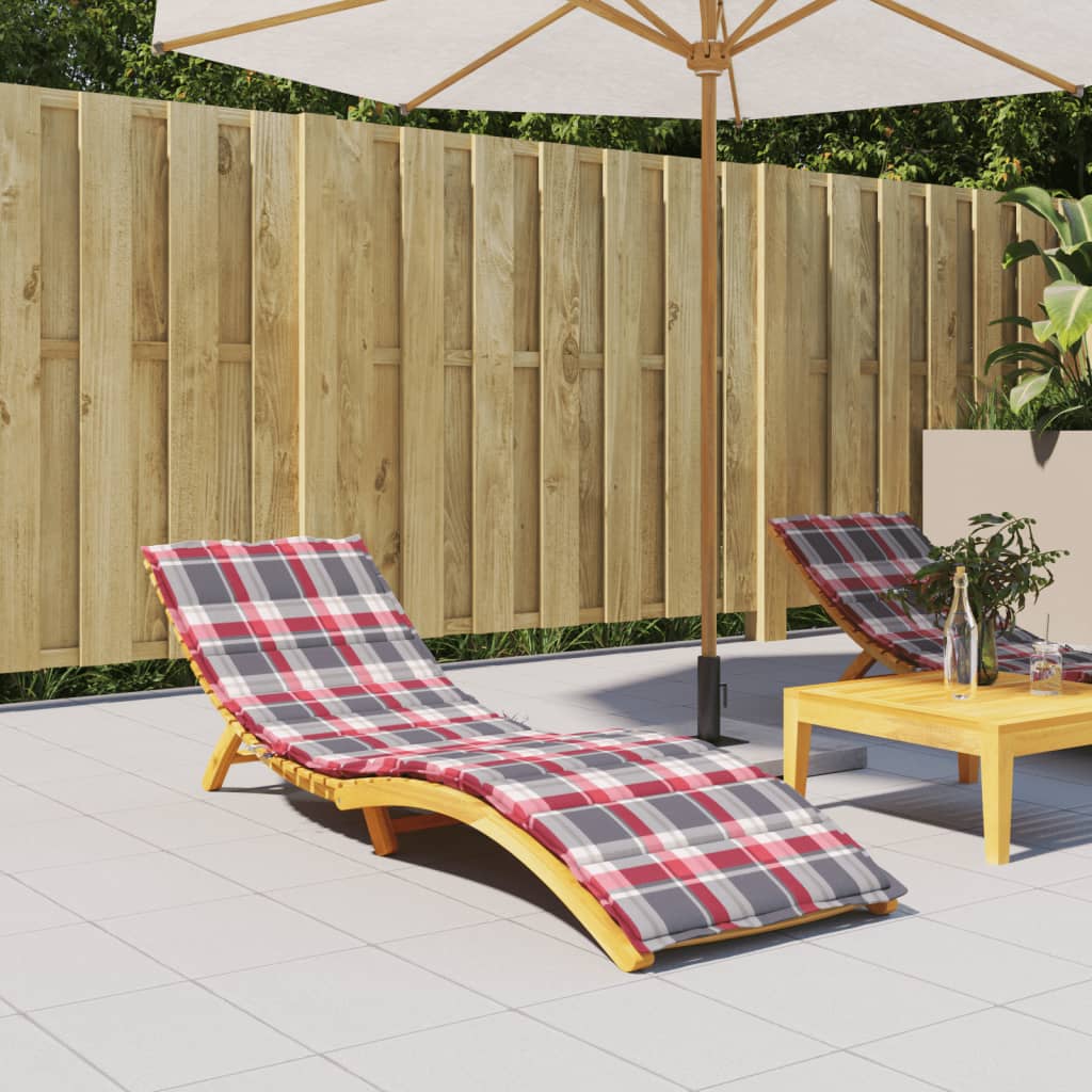 Vidaxl Lounger Cushion 200x60x3 cm Oxford tissu diamant motif rouge
