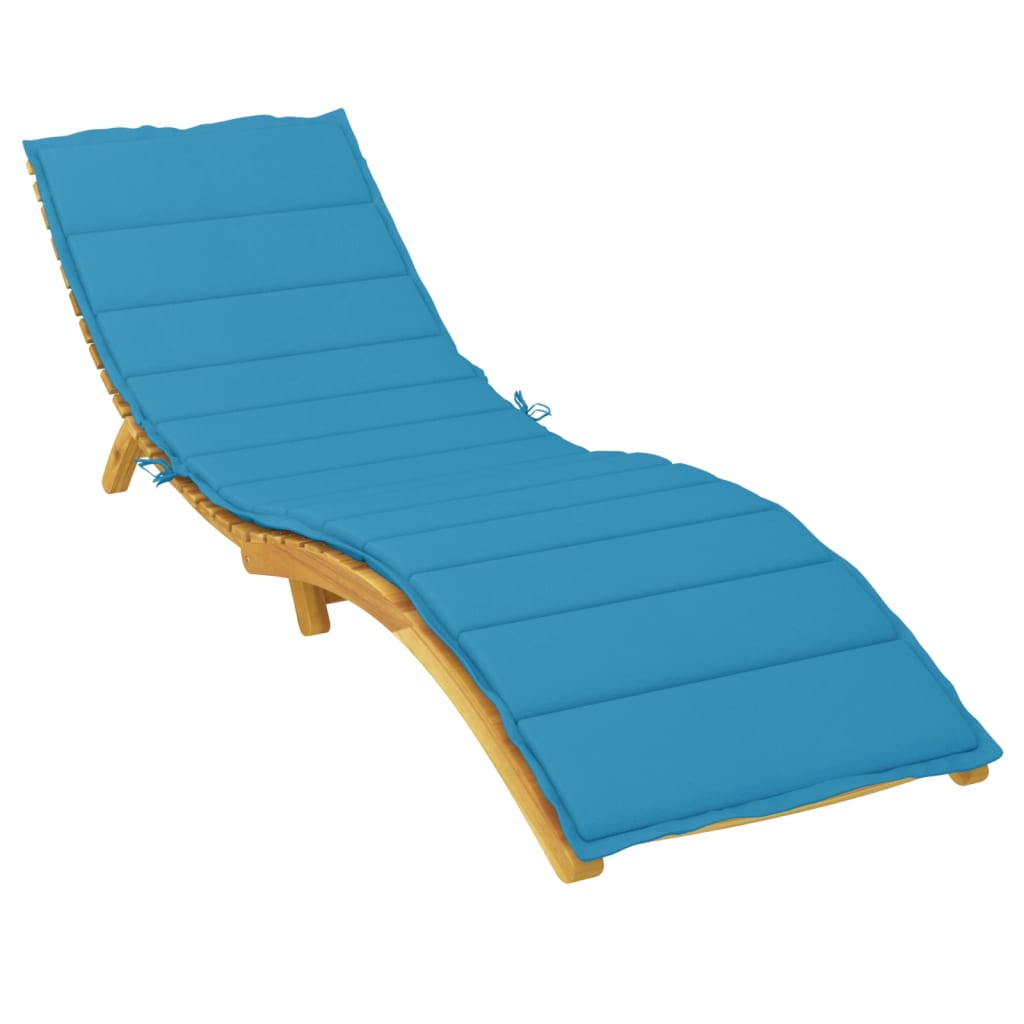 Vidaxl Lounger Cushion 200x70x3 cm oxford tissu bleu
