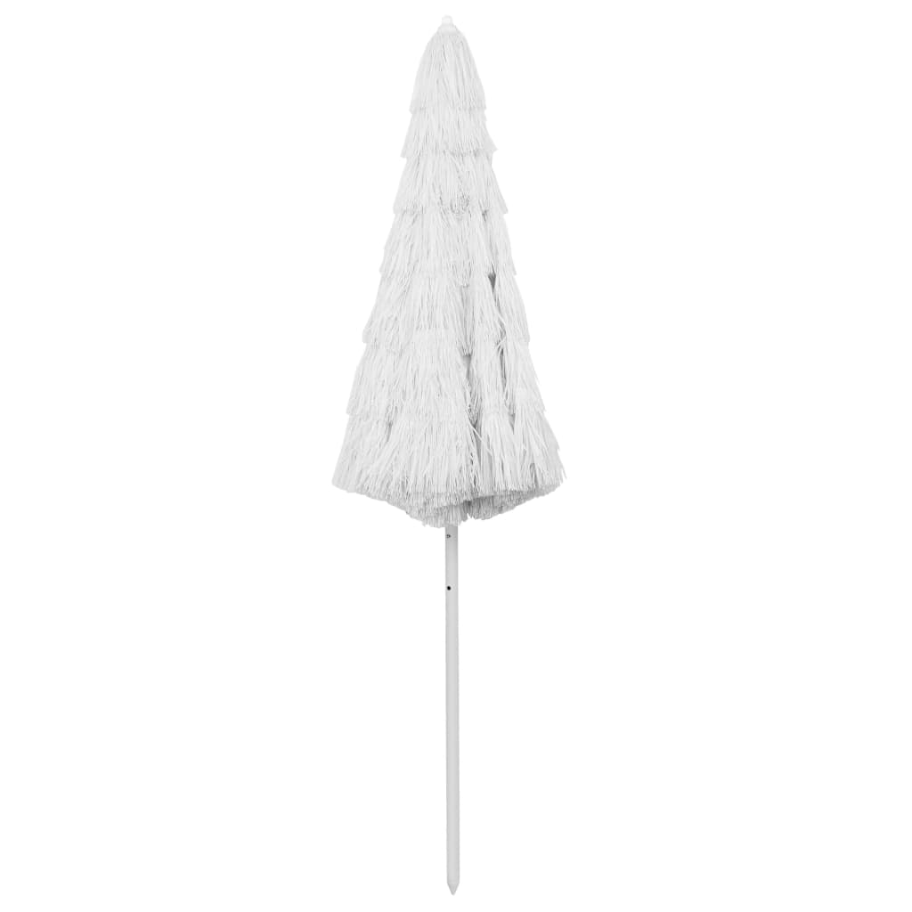 VidaXL Parasol de plage Hawaii 300 cm blanc