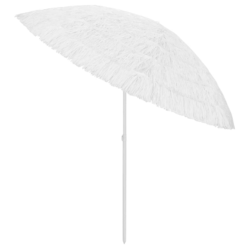 VidaXL Parasol de plage Hawaii 300 cm blanc