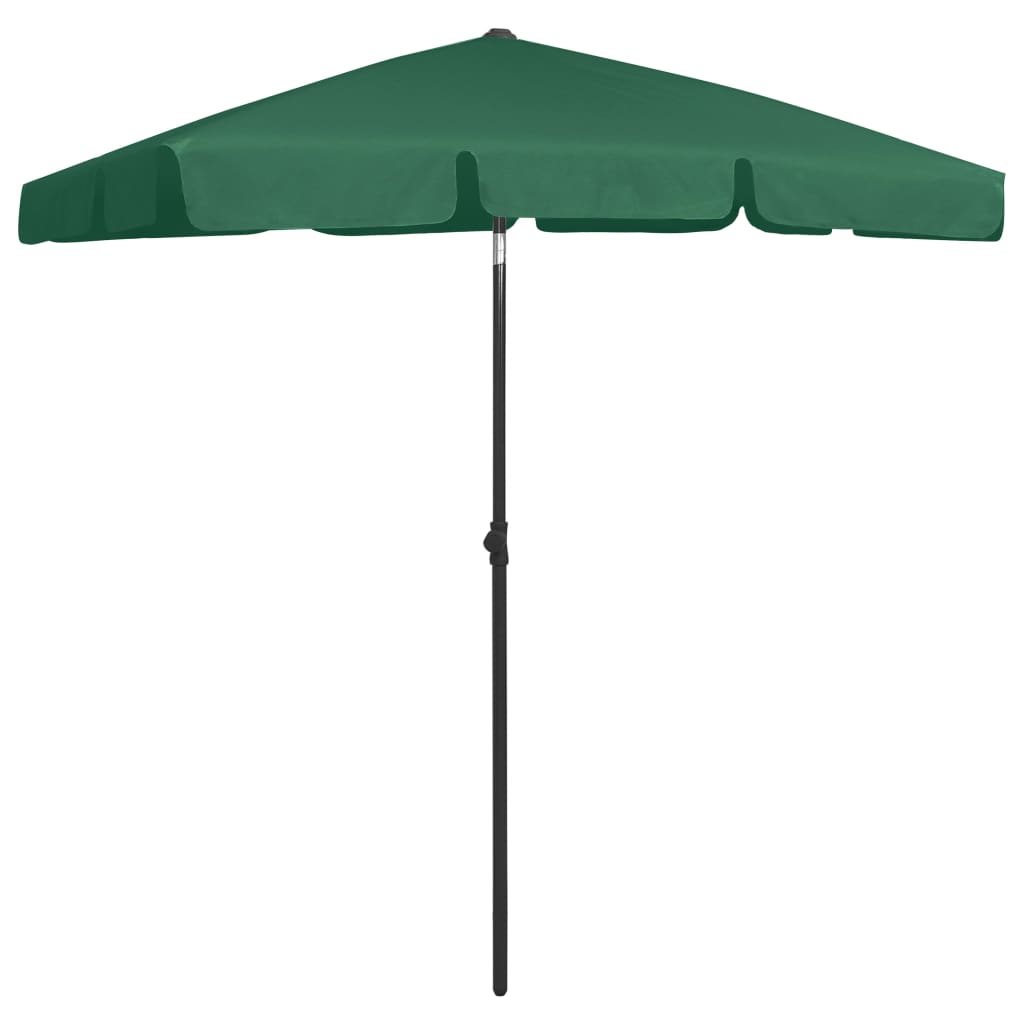 VidaXL Parasol de plage 180x120 cm vert