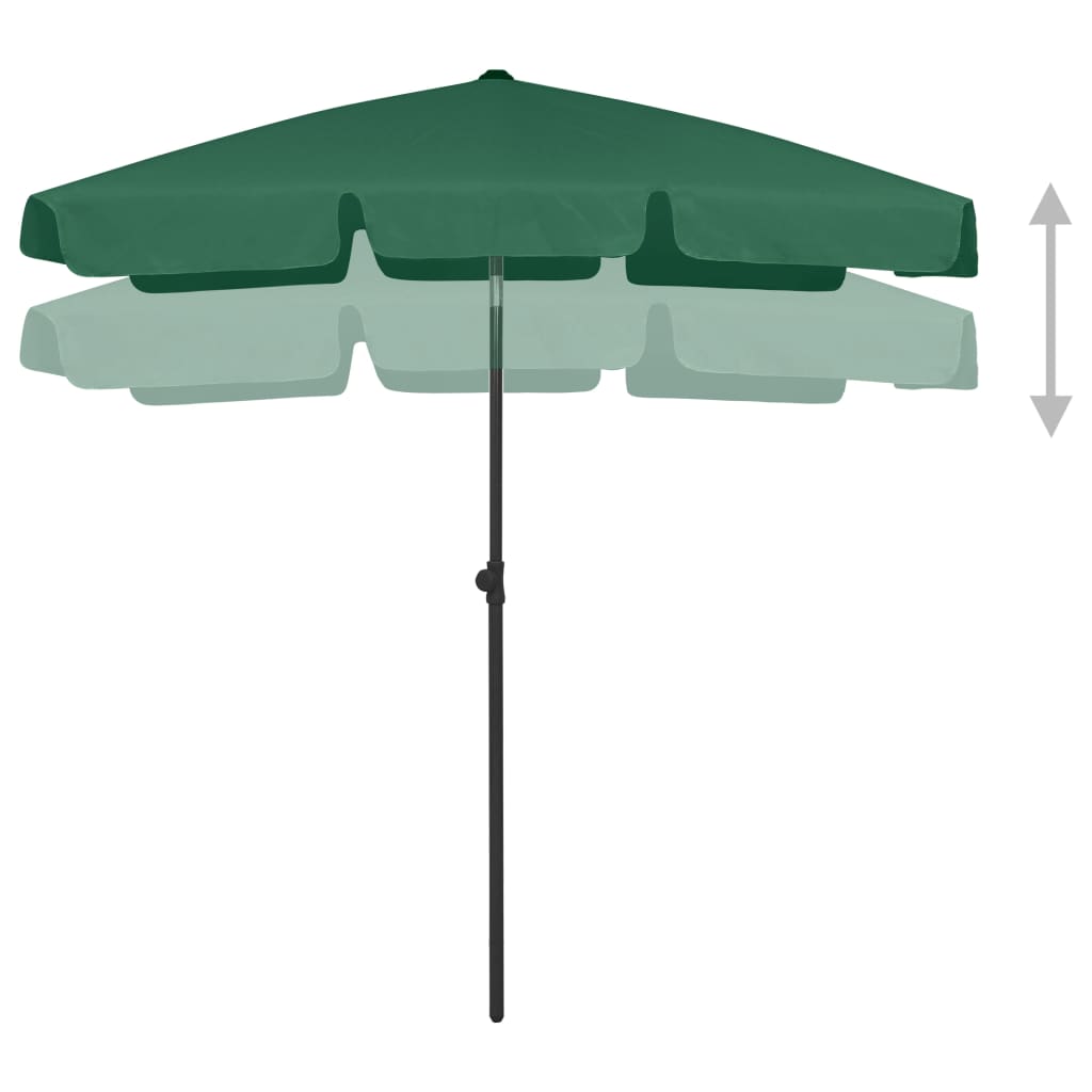 VidaXL Parasol de plage 180x120 cm vert