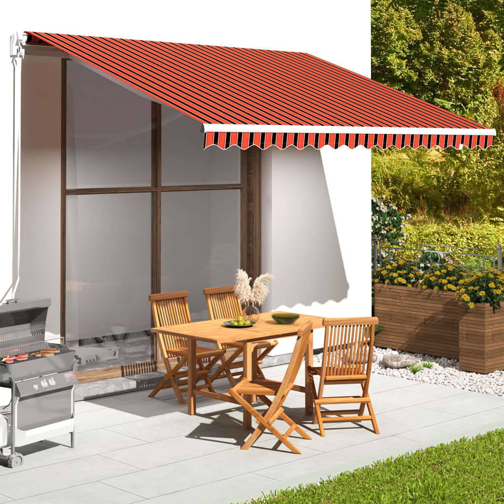 Vidaxx toile de remplacement pour auvent 4x3,5 m orange et marron