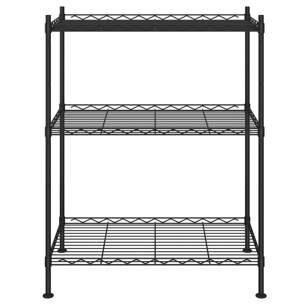 Vidaxx étagère de rangement 3 couches 150 kg 60x35x76 cm noir