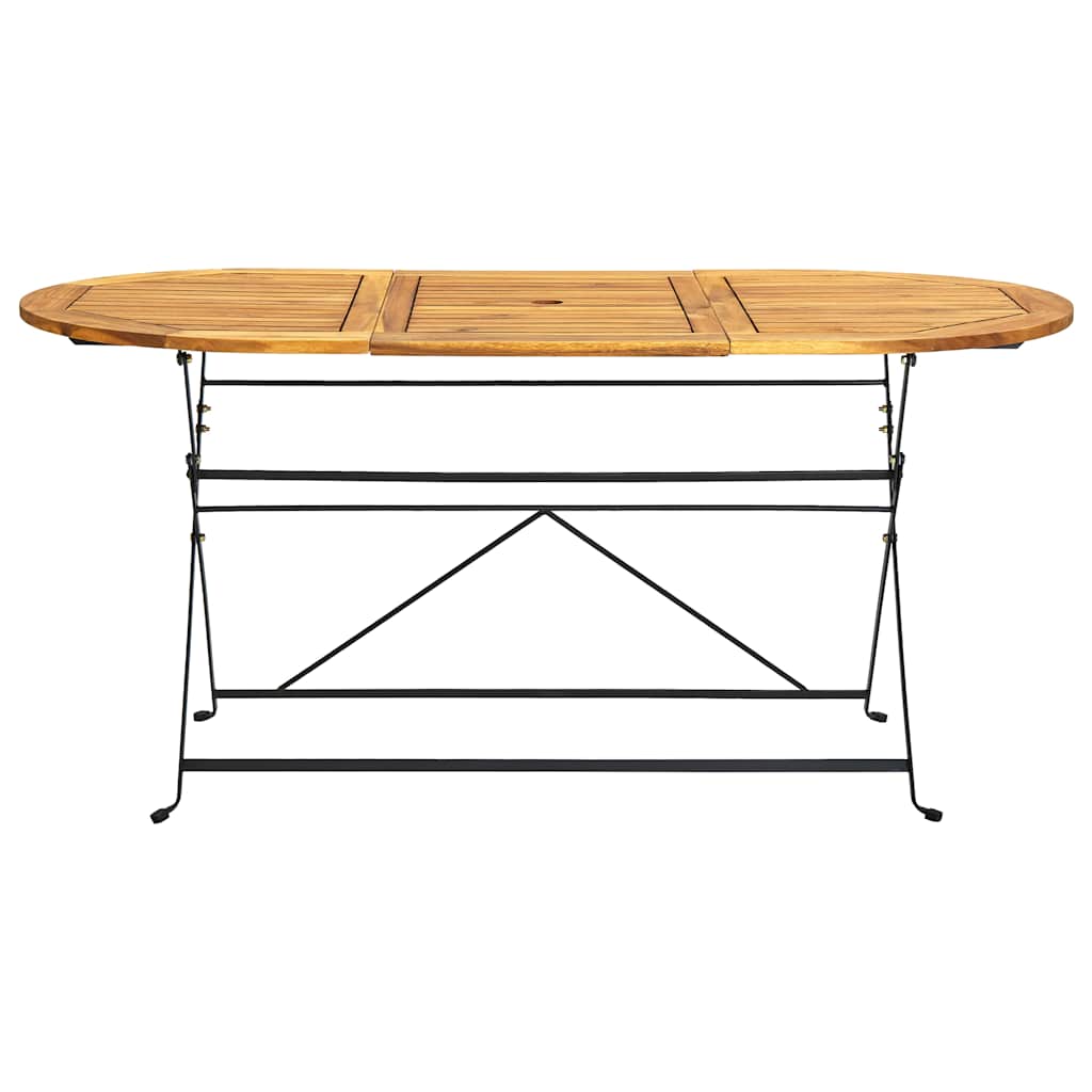Vidaxl tuintafel ovaal 160x85x74 cm massief acaciahout