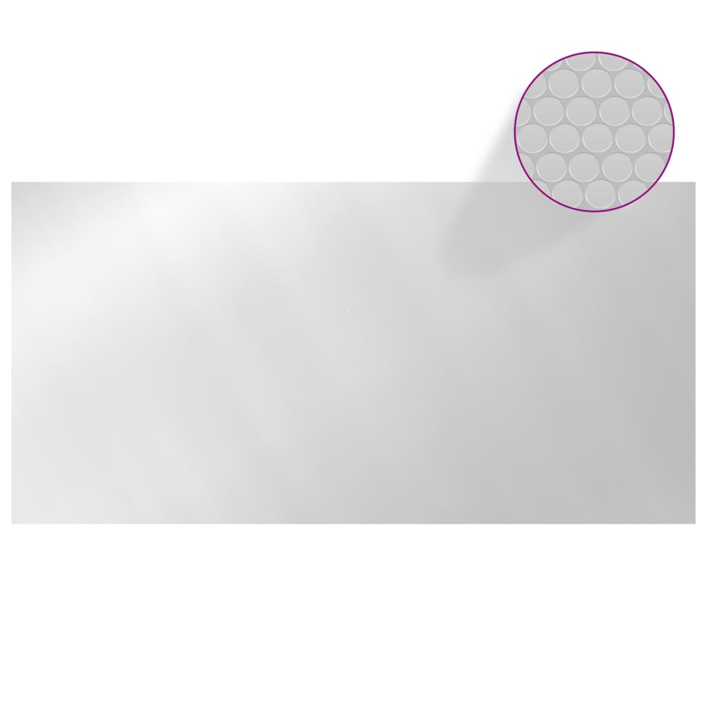 Couvercle de piscine vidaxl 488x244 cm PE argent coloré