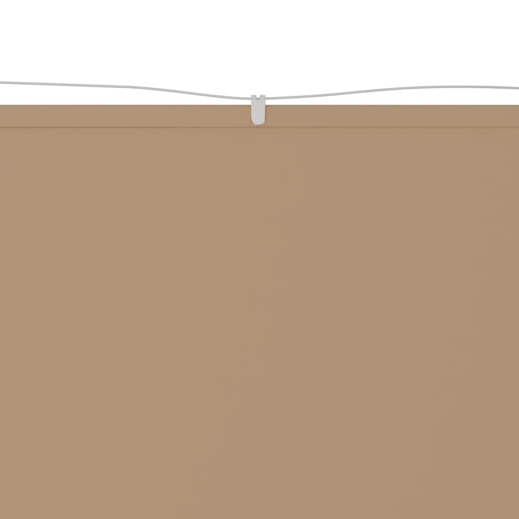 Vidaxl luifel vertical 60x600 cm oxford tissu taupe