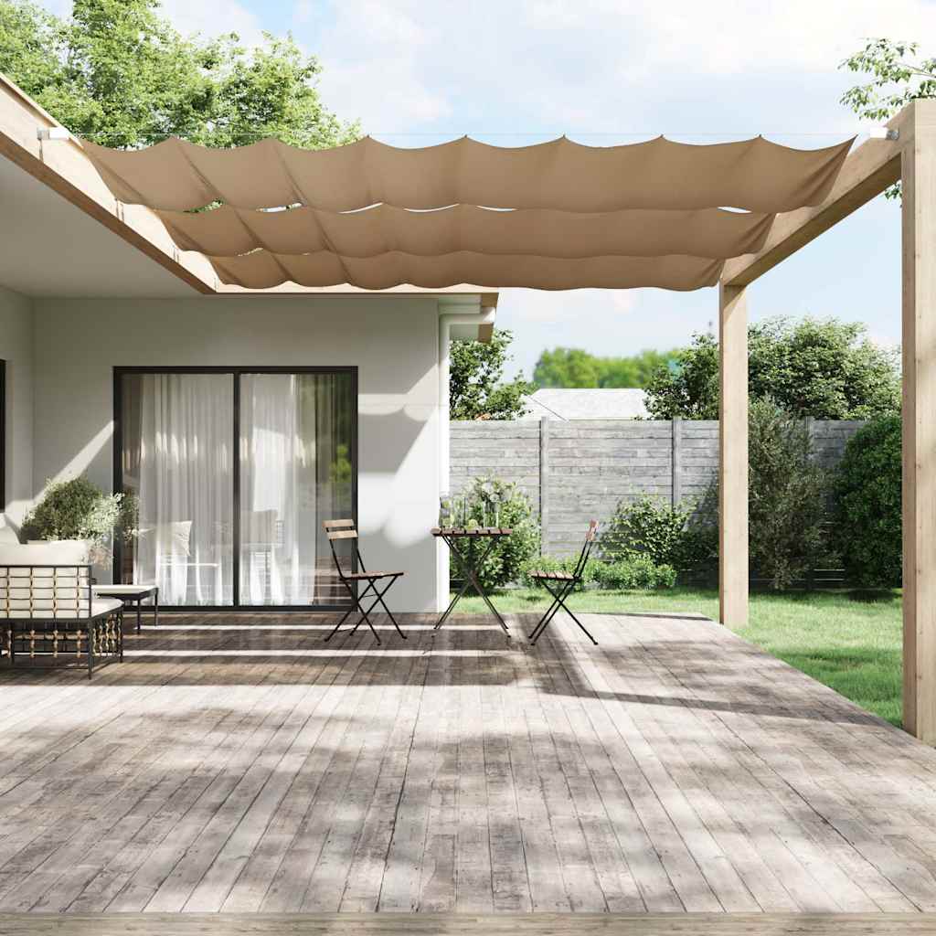 Vidaxl Luifel Vertical 140x420 cm Oxford tissu taupe