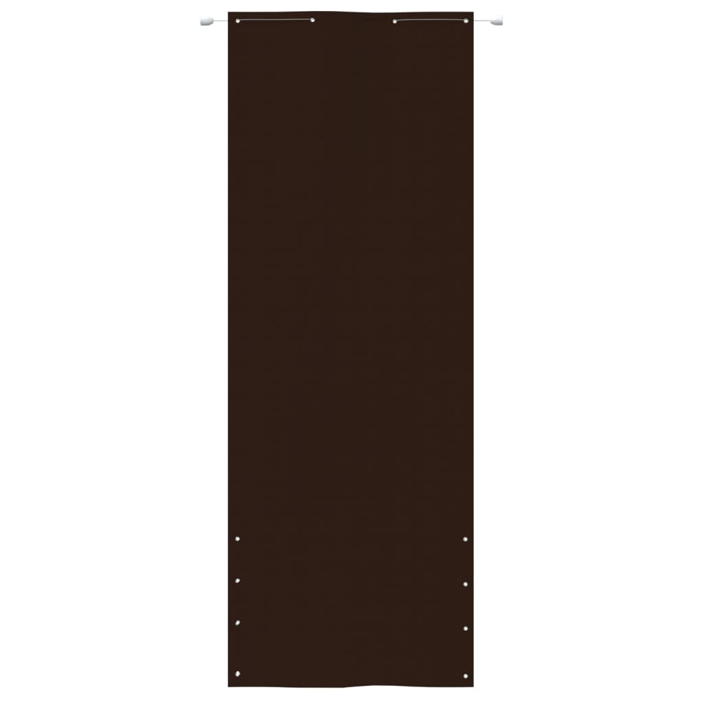 Écran de balcon Vidaxl 80x240 cm Oxford tissu brun