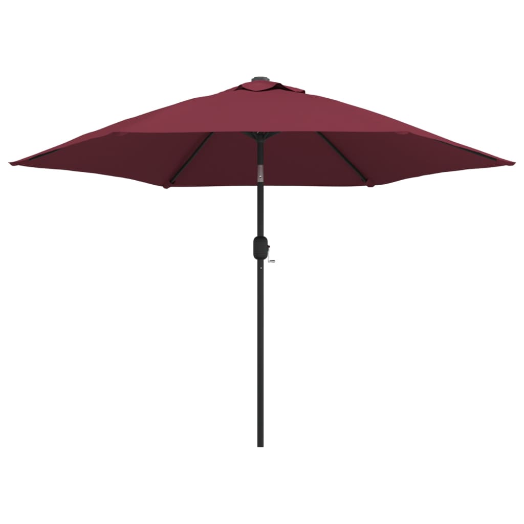 Parasol vidaxl avec poteau métallique 300 cm Bordeaux rouge