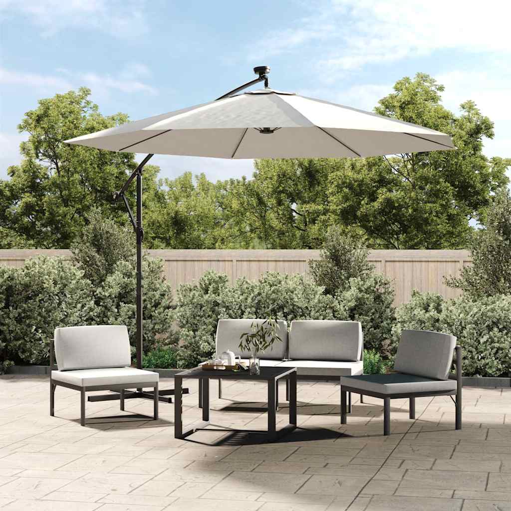 Tissu de remplacement Vidaxl pour parasol flottant 300 cm Sandy blanc