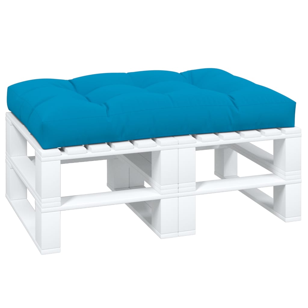 Coussin de palette vidaxl 120x80x12 cm tissu bleu