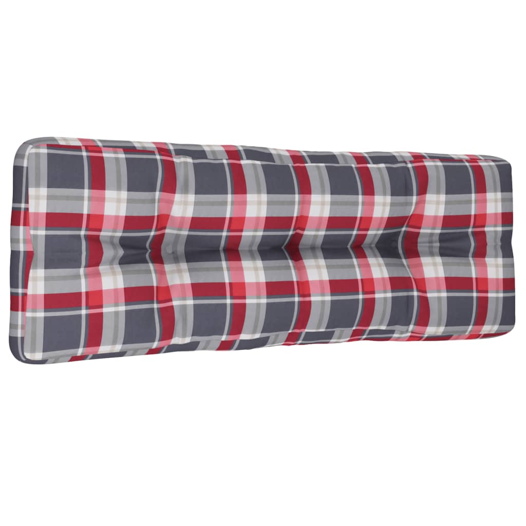 Coussin de palette vidaxl 120x40x12 cm motif de diamant de diamant rouge