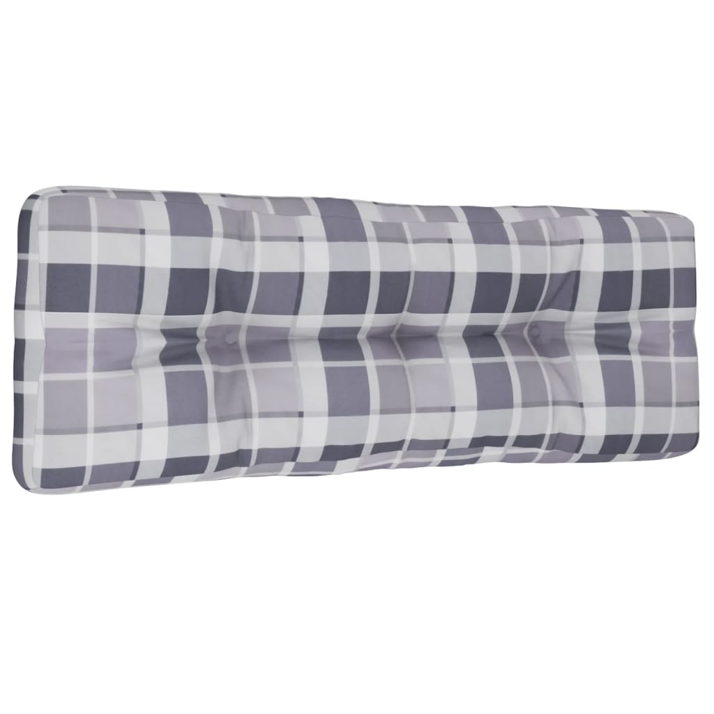 Coussin de palette vidaxl 120x40x12 cm tissu motif de diamant gris