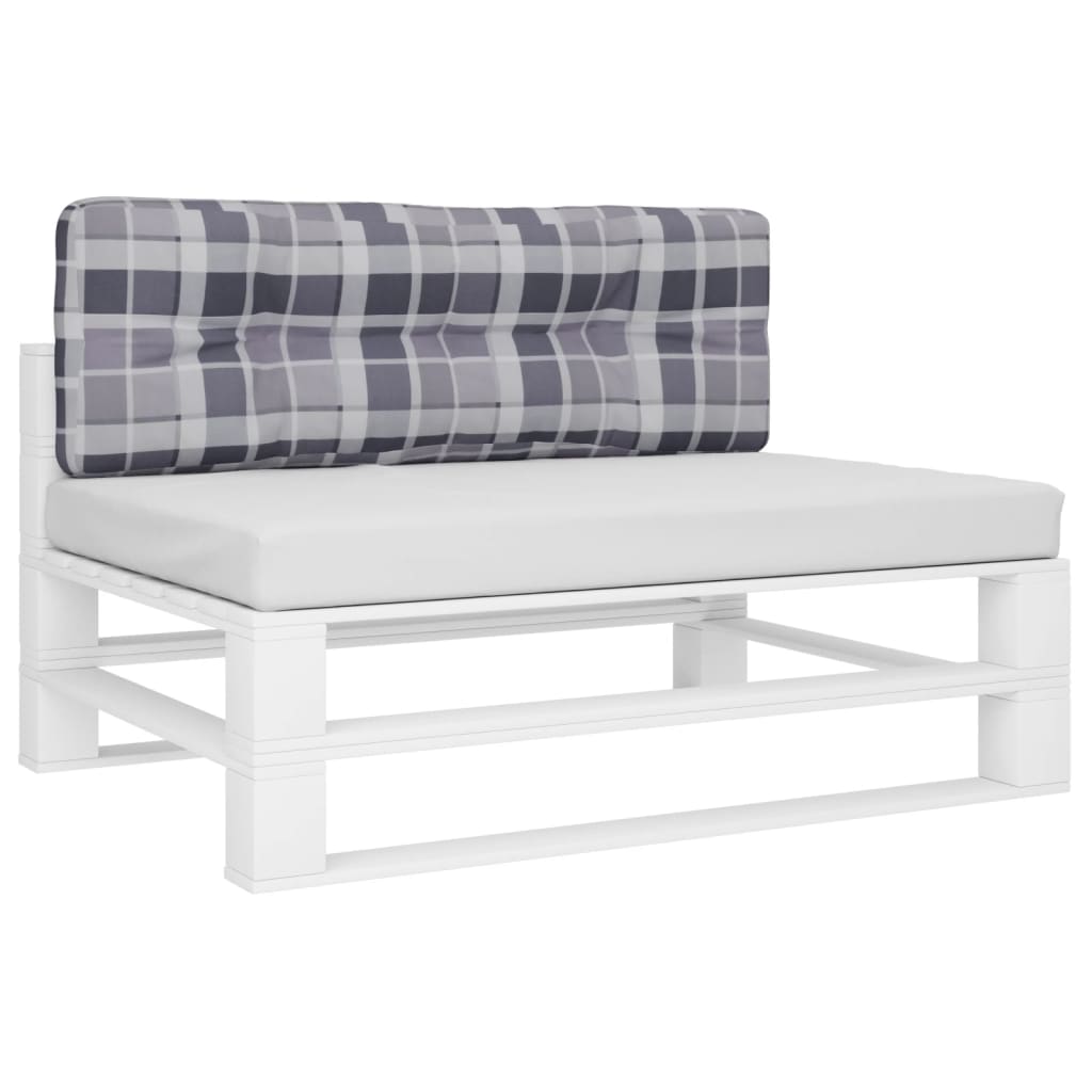 Coussin de palette vidaxl 120x40x12 cm tissu motif de diamant gris
