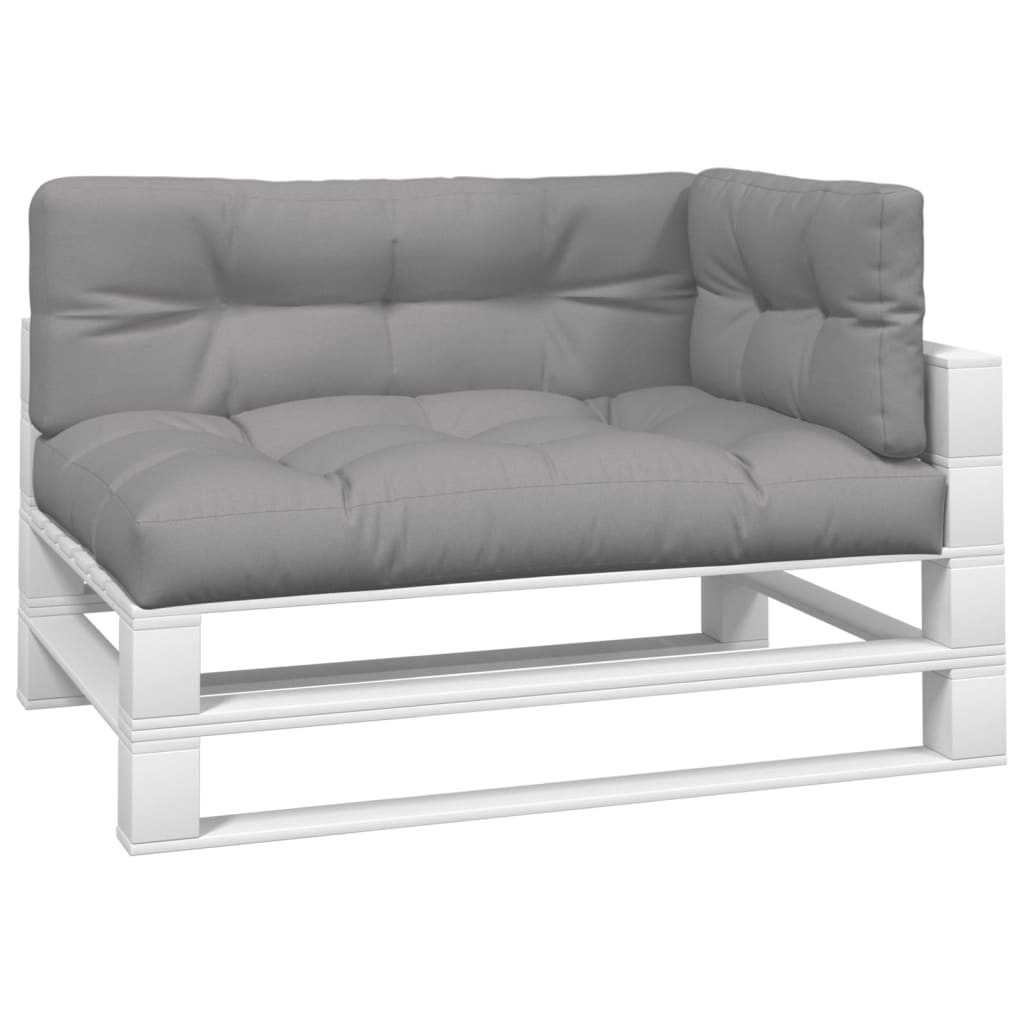 Coussins de palette vidaxl 3 st tissu gris