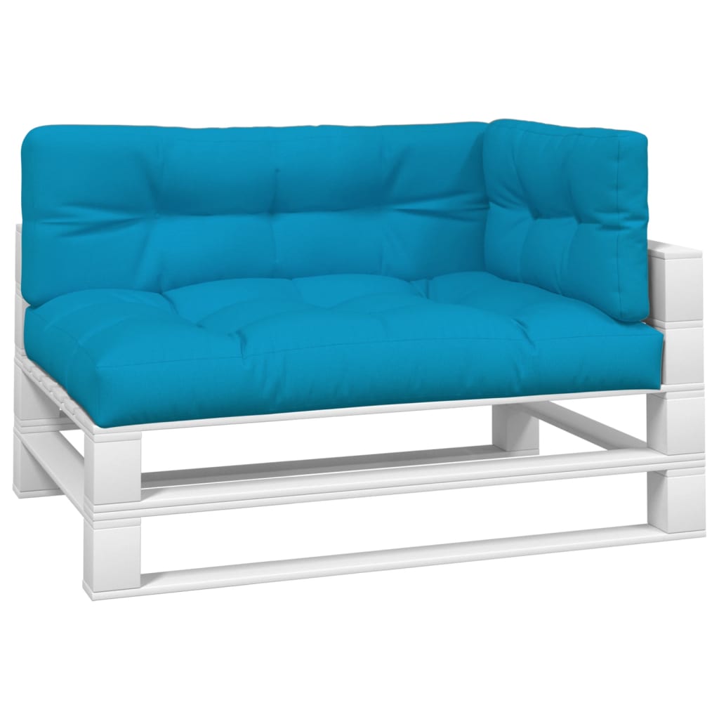Coussins de palette vidaxl 3 st tissu bleu