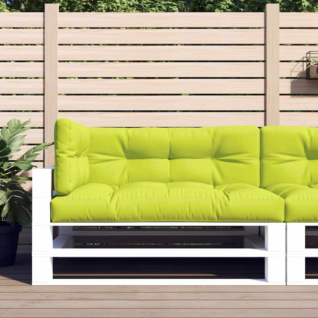 Coussins de palette vidaxl 3 st tissu vert clair