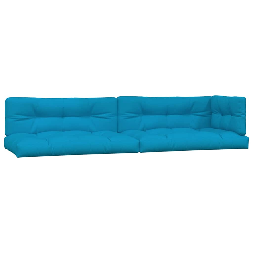 Coussins de palette vidaxl 5 st tissu bleu