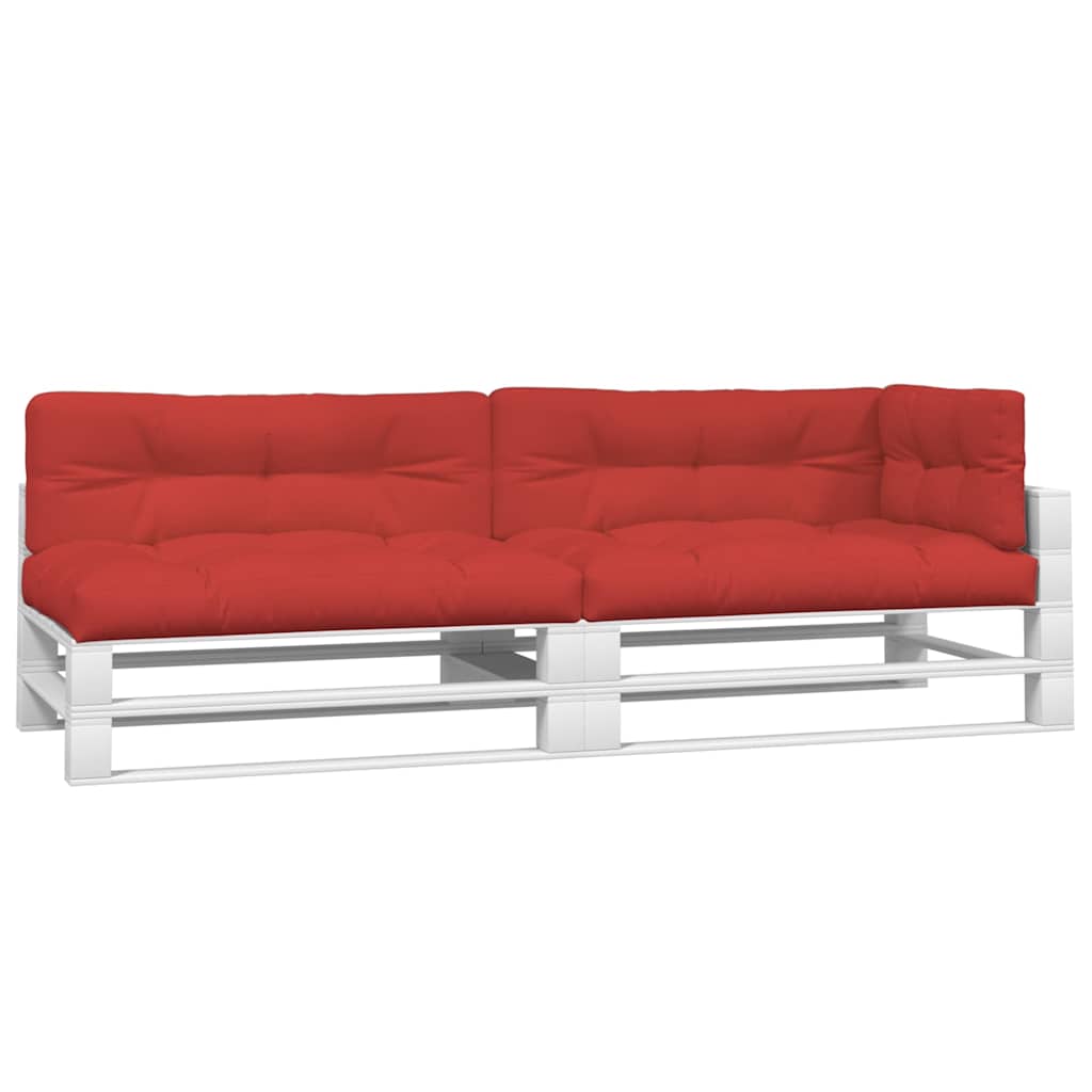 Coussins de palette vidaxl 5 st tissu rouge