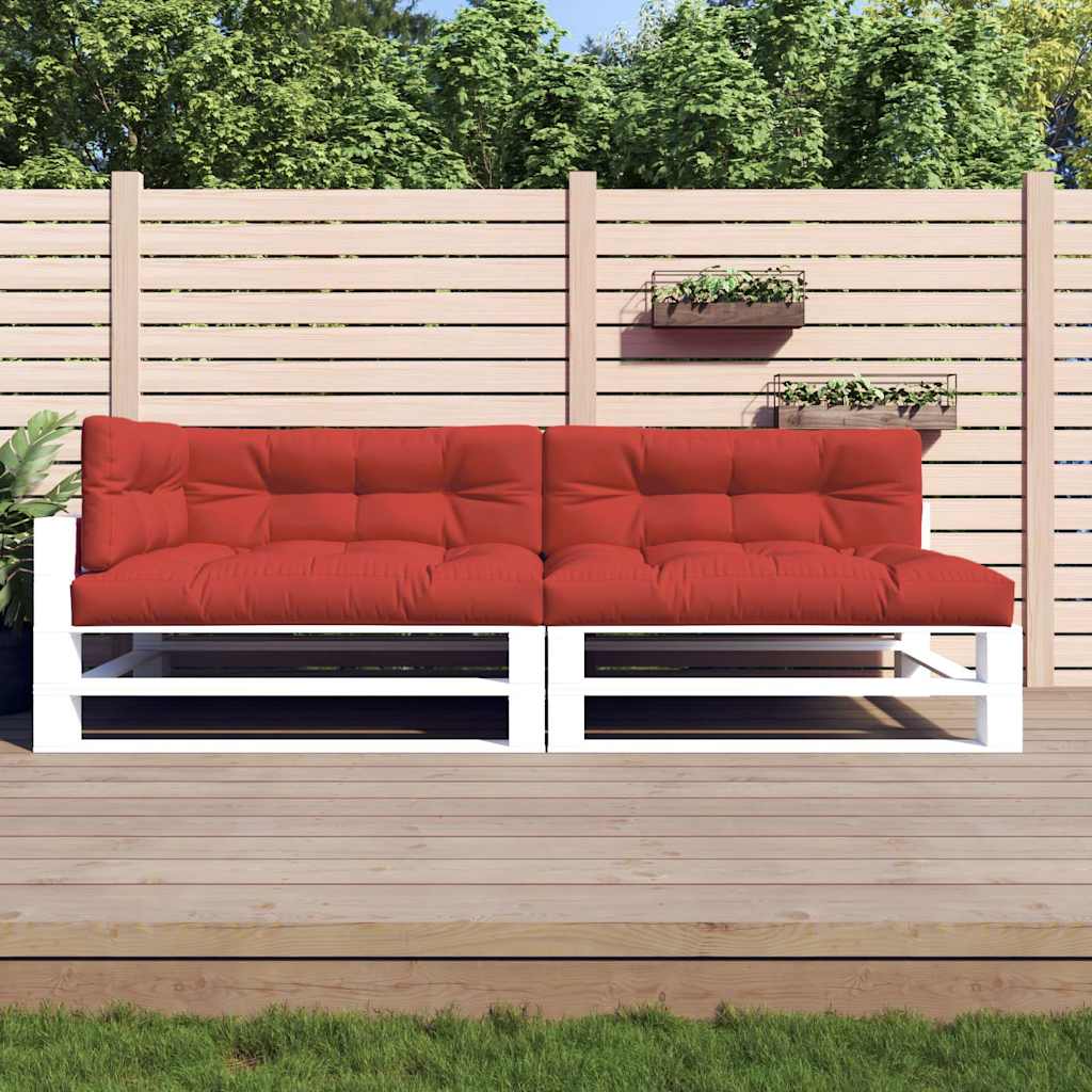 Coussins de palette vidaxl 5 st tissu rouge